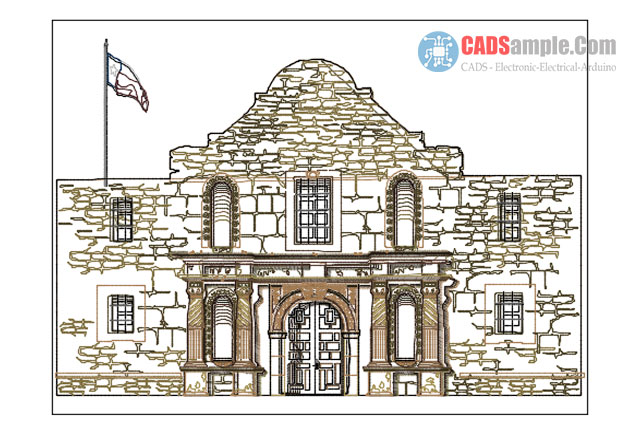 Historical-Building-Alamo-Mission-in-San-Antonio-DWG