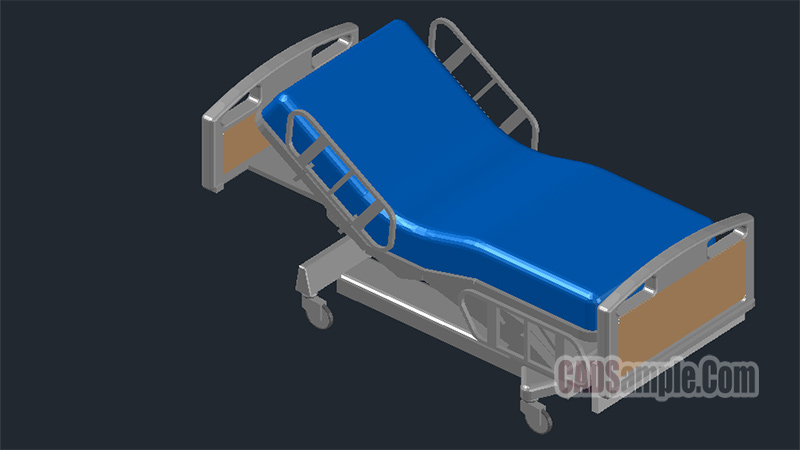 Hospital Bed 3D Free Dwg
