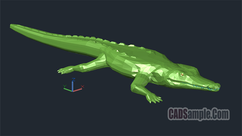 Crocodile 3D Drawing
