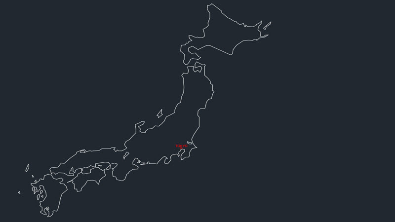Japan Map Dwg