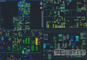Free Dwg Room Flat Cad Block Set