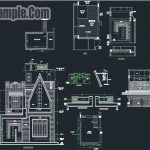 Fully Detailed Residance House Bungalow Free Dwg