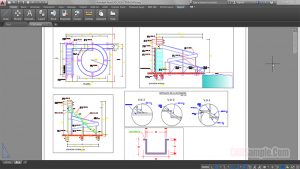 Swimming Pool Swivel Water Slide Drawing Free Dwg
