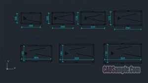 Billiard Table Sizes Free Dwg
