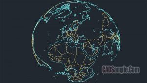 Worldmap 3D Map Free Dwg