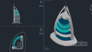 Burj Al Arab 3D Cad Drawing Free Dwg