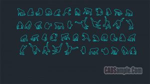 Chimpanzees Cad Blocks Free Dwg