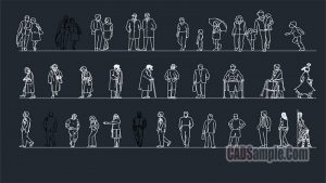 Different Ages People Cad Blocks Free Dwg