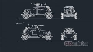 Military Vehicle Free Dwg