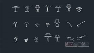 Table Lamps Cads Blocks Free Dwg
