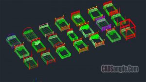 3D Bed Cad Blocks