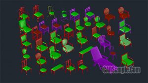 3D Chair Cad Blocks