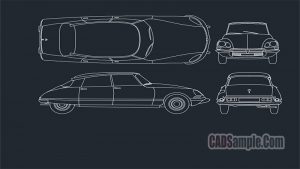 Citroen 1957 Free Dwg
