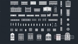 Gates and Fences Free Cad Blocks