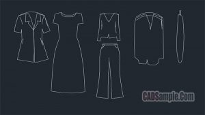 Lady Dress Cad Blocks