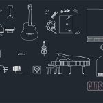 Music Equipment Cad Blocks Free Dwg