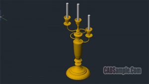 Candlestick 3D Dwg