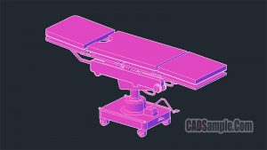 Medical Table Stretcher 3D Dwg