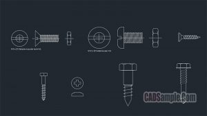 Screw Cad Blocks