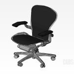 Work Chair Revit 3D Model Drawing