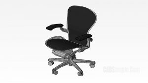 Work Chair Revit 3D Model Drawing