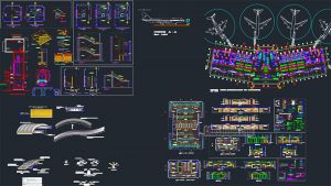 Airport Architecture Topological Full DWG Project