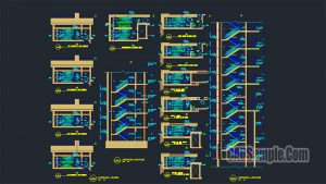 Apartment Stairscase DWG Details