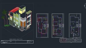 Bunglow 3D Dwg Drawing