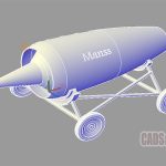 Jet Engine Autocad 3D DWG Drawing
