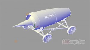 Jet Engine Autocad 3D DWG Drawing