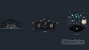 Round Bungalow Dwg Drawing