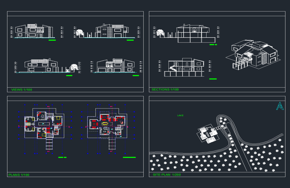 Lake House CAD Architecture Project
