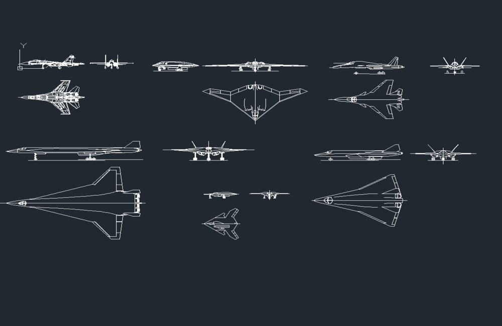 Military Aircraft CAD Blocks