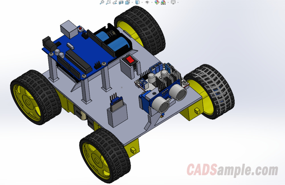SolidWorks Arduino Robot Car Model