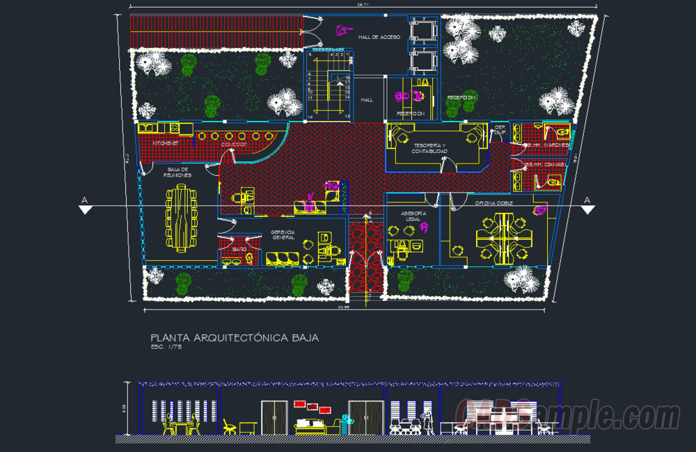 Corporate Office Building Architecture Layout Project