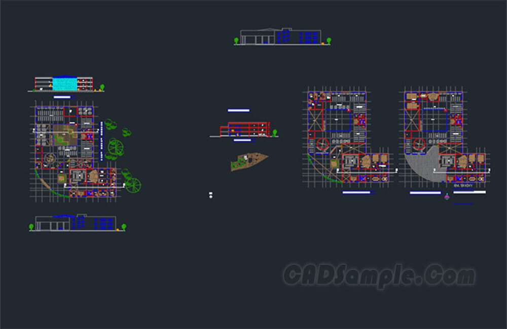 Modern School Library Architecture Dwg Plan