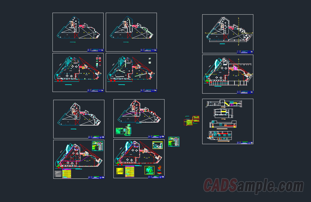 Nightclub Architectural and Electrical Layout Free Dwg