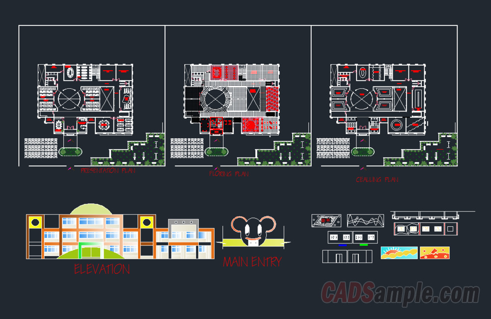 School Building Architecture Layout Project