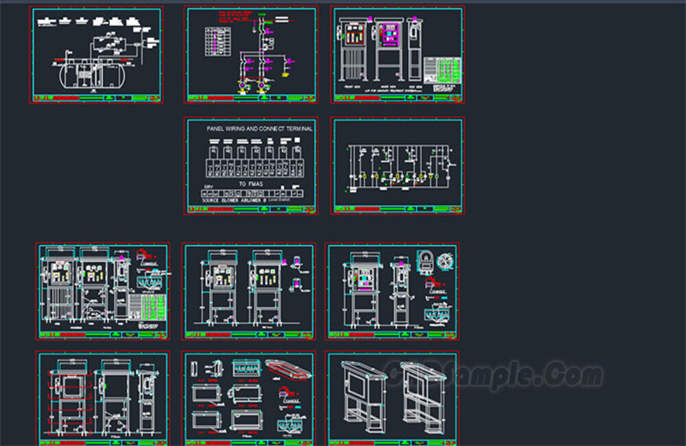 Control Panel Electrical Detail Free Dwg